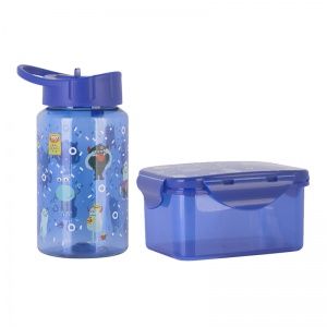 Набор для детей (контейнер для ланча, бутылка для воды, 0,45мл), синий, синий