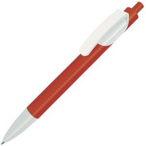 TRIS, ручка шариковая, красный/белый, пластик