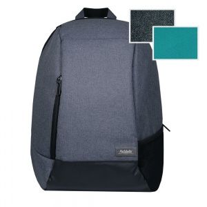Рюкзак Portobello с защитой от карманников, Migliores, 440х365х130 мм, серый/бирюза