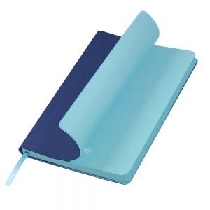 Ежедневник недатированный, Portobello Trend, Latte NEW, 145х210, 256 стр, синий/голубой , светлый фо
