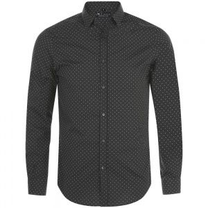 Рубашка мужская BECKER MEN, темно-серая с белым, размер S