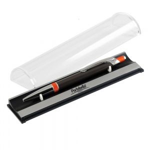 Шариковая ручка, Bali, корпус-алюминий, покрытие коричневый/оранжевый, отделка - хром. детали, в упа