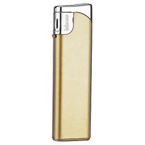 Зажигалка пьезо ISKRA, золотистая, 7,9х2,4х0,91 см, пластик/тампопечать