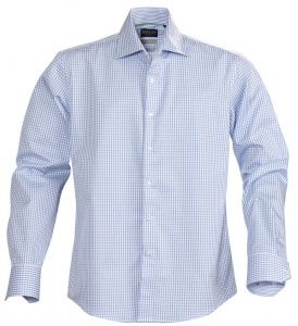 Рубашка мужская в клетку TRIBECA, голубая, размер XL