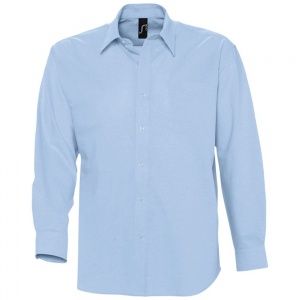 Рубашка мужская с длинным рукавом BOSTON голубая, размер L