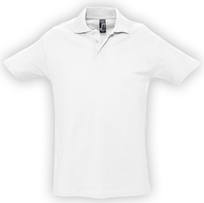 Рубашка поло мужская SPRING 210 белая, размер M