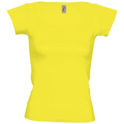 Футболка женская с глубоким вырезом MELROSE 150 лимонно-желтая, размер S