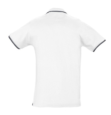Рубашка поло мужская с контрастной отделкой PRACTICE 270, белый/темно-синий, размер L