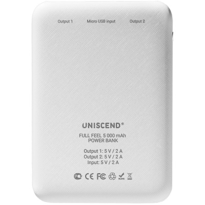 Внешний аккумулятор Uniscend Full Feel 5000 mAh, белый