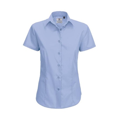 Рубашка женская с коротким рукавом Smart SSL/women, корпоративный голубой