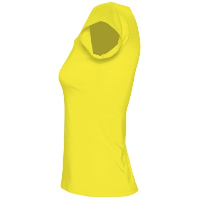 Футболка женская с глубоким вырезом MELROSE 150 лимонно-желтая, размер S