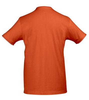 Футболка мужская с контрастной отделкой MADISON 170, оранжевый/белый, размер L