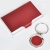 Визитница с брелоком; красный; 9,6х6,2 см; металл; лазерная гравировка, тампопечать