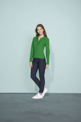 Рубашка поло женская PODIUM ярко-зеленая, размер L