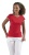 Футболка женская MOOREA 170 красная с белой отделкой, размер S