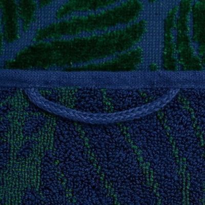 Полотенце In Leaf, большое, синее с зеленым