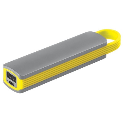 Набор  FANCY:универсальное зарядное устройство(2200мAh), блокнот и ручка в подарочной коробке,желтый