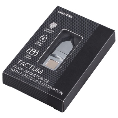 Флешка со сканером отпечатка пальца Tactum, серебристая, 32 Гб