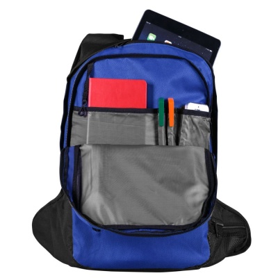 Рюкзак для ноутбука, синий с черным