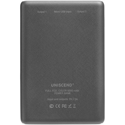 Внешний аккумулятор Uniscend Full Feel Color 5000 мАч, серый