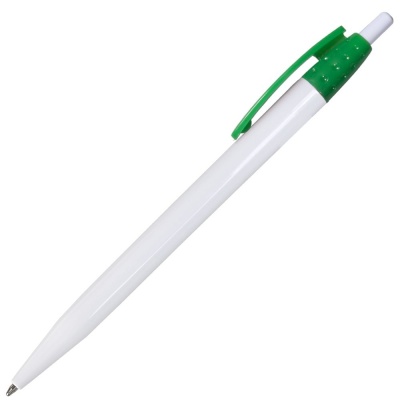 Ручка шариковая Champion, белая с зеленым