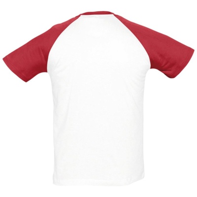 Футболка мужская двухцветная FUNKY 150, белый/красный, размер S
