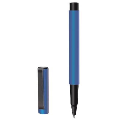 OVAL, ручка-роллер, синий/черный, металл