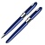 MOONLIGHT, набор: ручка шариковая и ручка-роллер (без футляра), синий/хром, металл