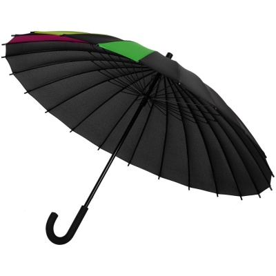 Зонт-трость «Спектр», черный неон
