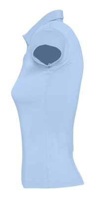 Рубашка поло женская без пуговиц PRETTY 220 голубая, размер L