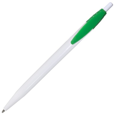 Ручка шариковая Champion, белая с зеленым