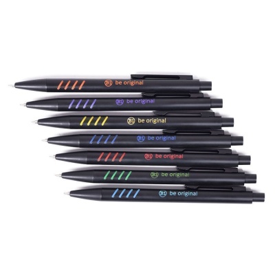 TATTOO, ручка шариковая, черный с оранжевыми вставками grip, металл