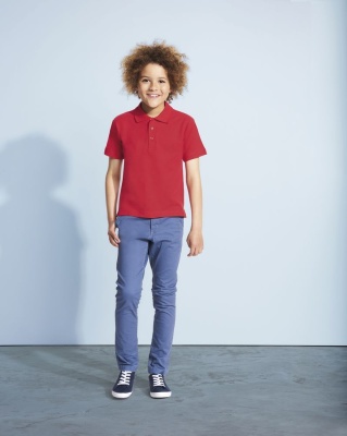 Рубашка поло детская Summer II Kids, ярко-синяя, на рост 130-140 см