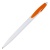 Ручка шариковая Champion, белая с оранжевым