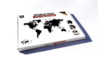 Деревянная карта мира World Map Wall Decoration Large, коричневая