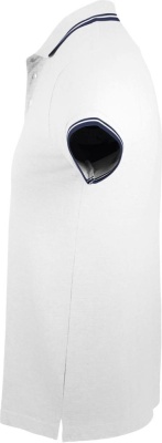 Рубашка поло женская PASADENA WOMEN 200 с контрастной отделкой белая с синим, размер M