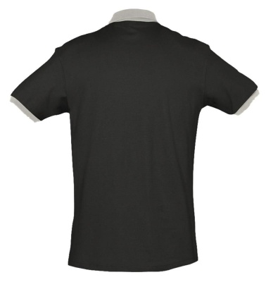 Рубашка поло Prince 190 черная с серым, размер L