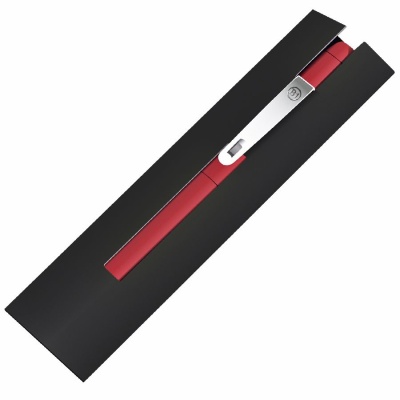 IQ, ручка с флешкой, 4 GB, красный/хром, металл  