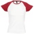 Футболка женская MILKY 150 белая с красным, размер XL