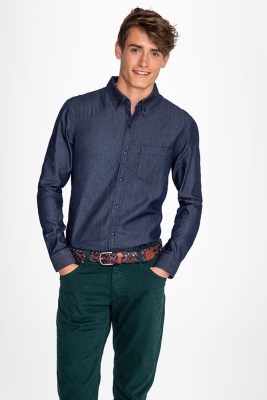 Рубашка мужская BARRY MEN синяя (деним), размер XXL