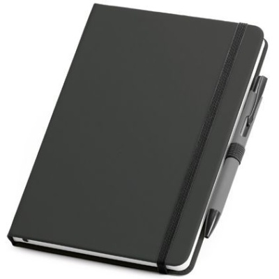 Набор: блокнот Advance с ручкой, черный с серым