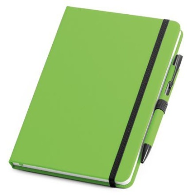 Набор: блокнот Advance с ручкой, зеленый с черным