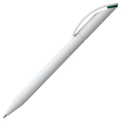 Ручка шариковая Prodir DS3 TMM-X, белая с зеленым