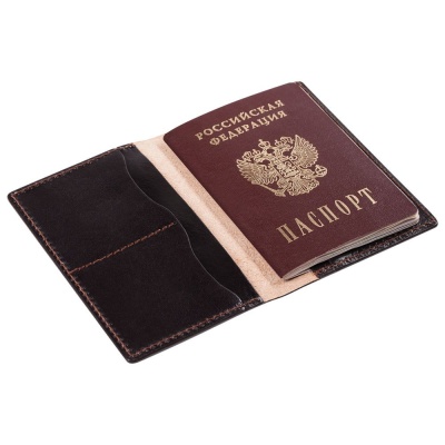 Обложка для паспорта Exclusive, коричневая
